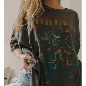 UO Nirvana Distressed Oversized Shirt